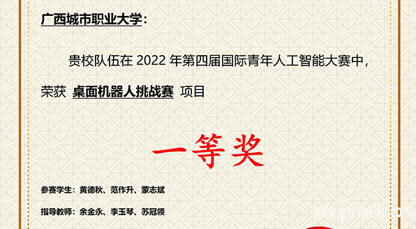 4项国奖！我校智能工程学院学子在 第四届国际青年人工智能大赛中斩获佳绩